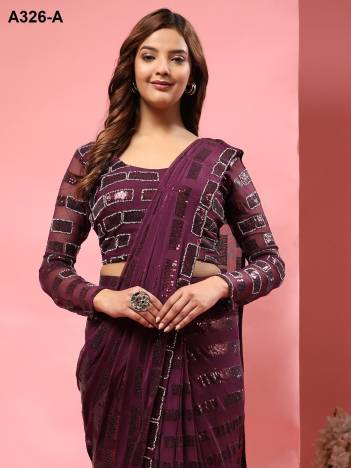 AMOHA A326 COLOUR'S A326-A TO A326-D DESIGNER READY TO WEAR SAREE WHOLESALER IN INDIA